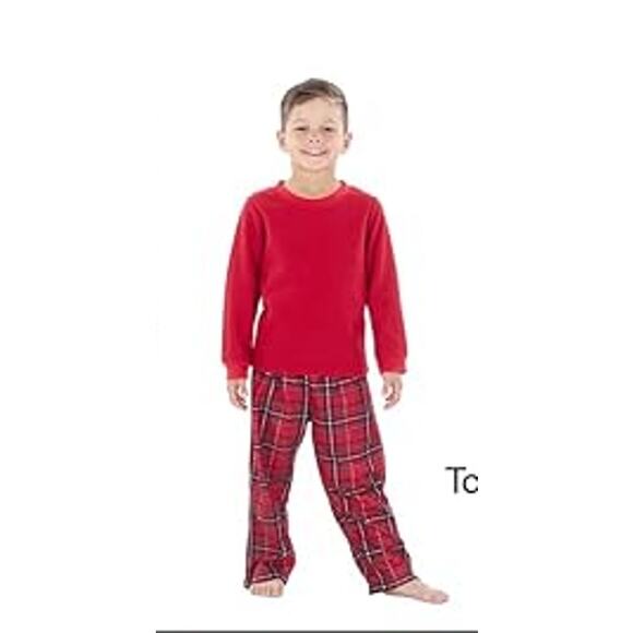 Sleepytime PJs Red Plaid Shirt & Bottom Pajama 5T - Picture 1 of 10